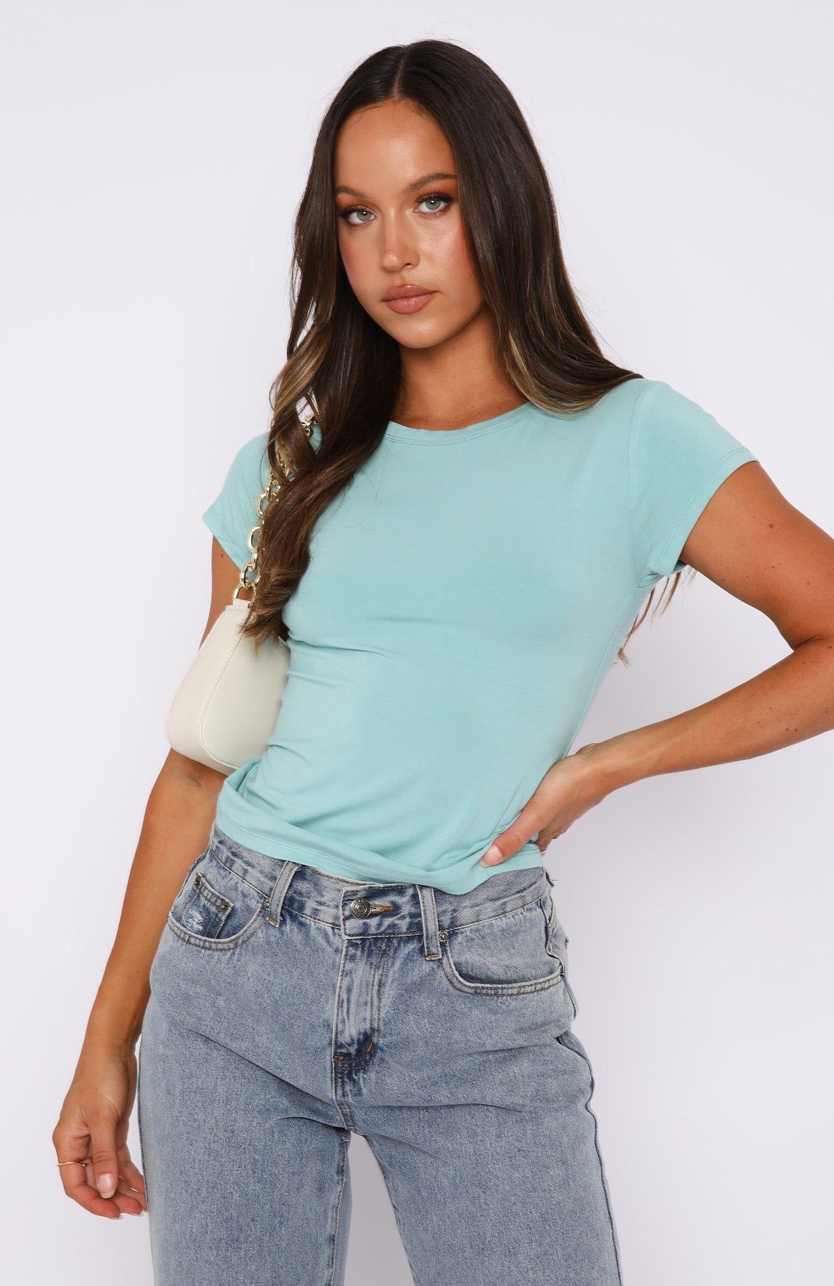 Too Blessed Tee Sage sold by White Fox Boutique product image thumbnail 2