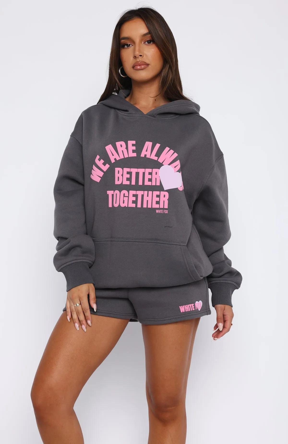 Always Better Together Oversized Hoodie Charcoal sold by White Fox Boutique product image thumbnail 2