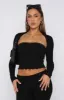 Impressive Style Bolero Top Set Black sold by White Fox Boutique
