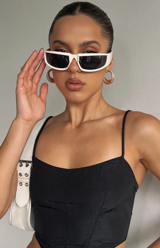 Delilah Sunglasses Vanilla sold by White Fox Boutique