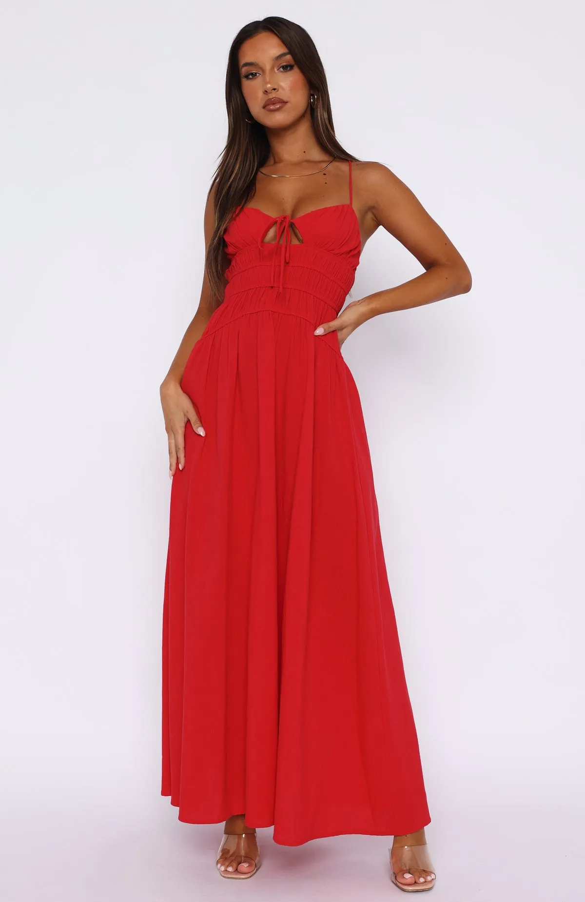 Late Morning Maxi Dress Red sold by White Fox Boutique product image thumbnail 2