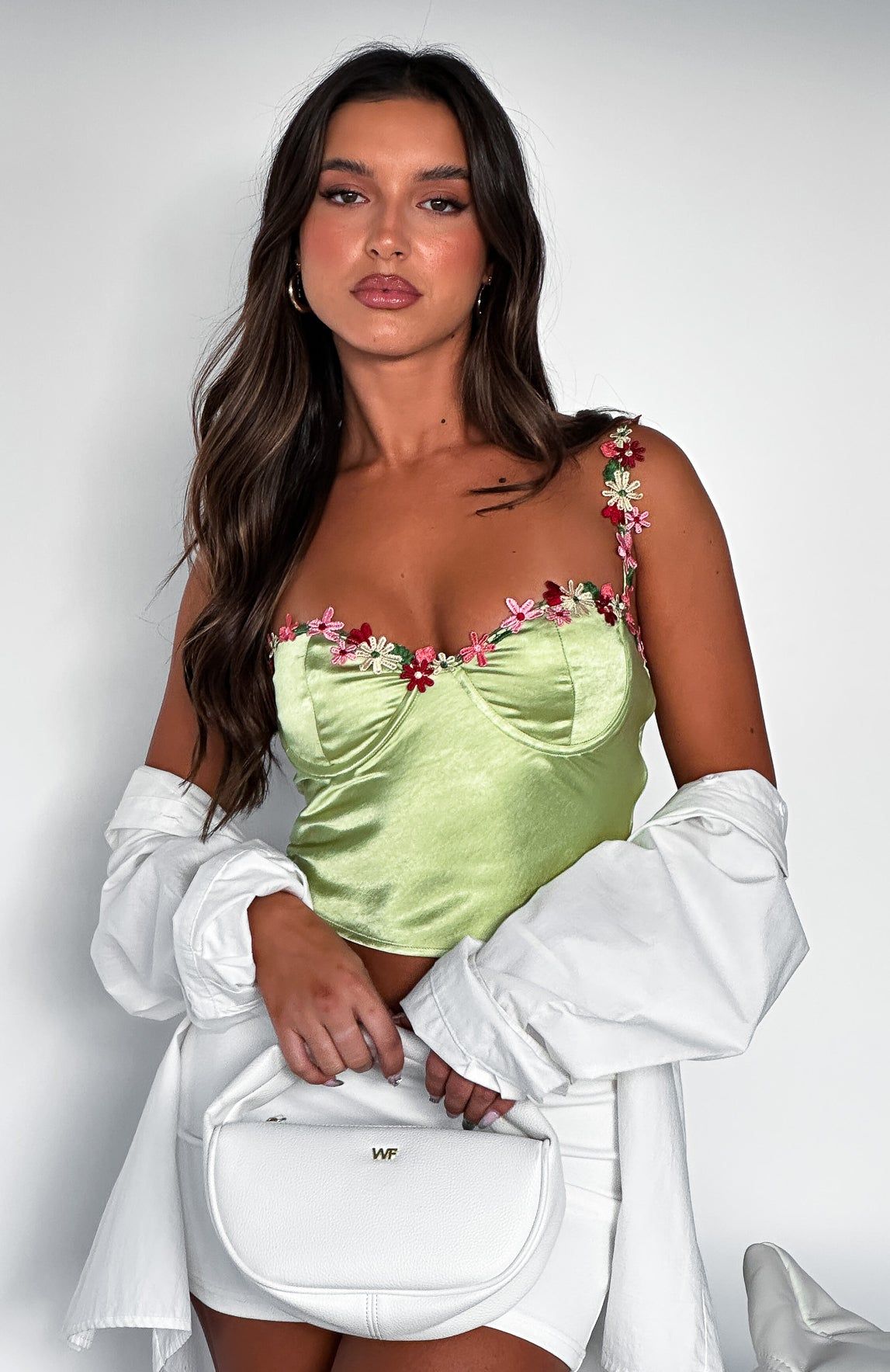 Believe It Crop Matcha sold by White Fox Boutique