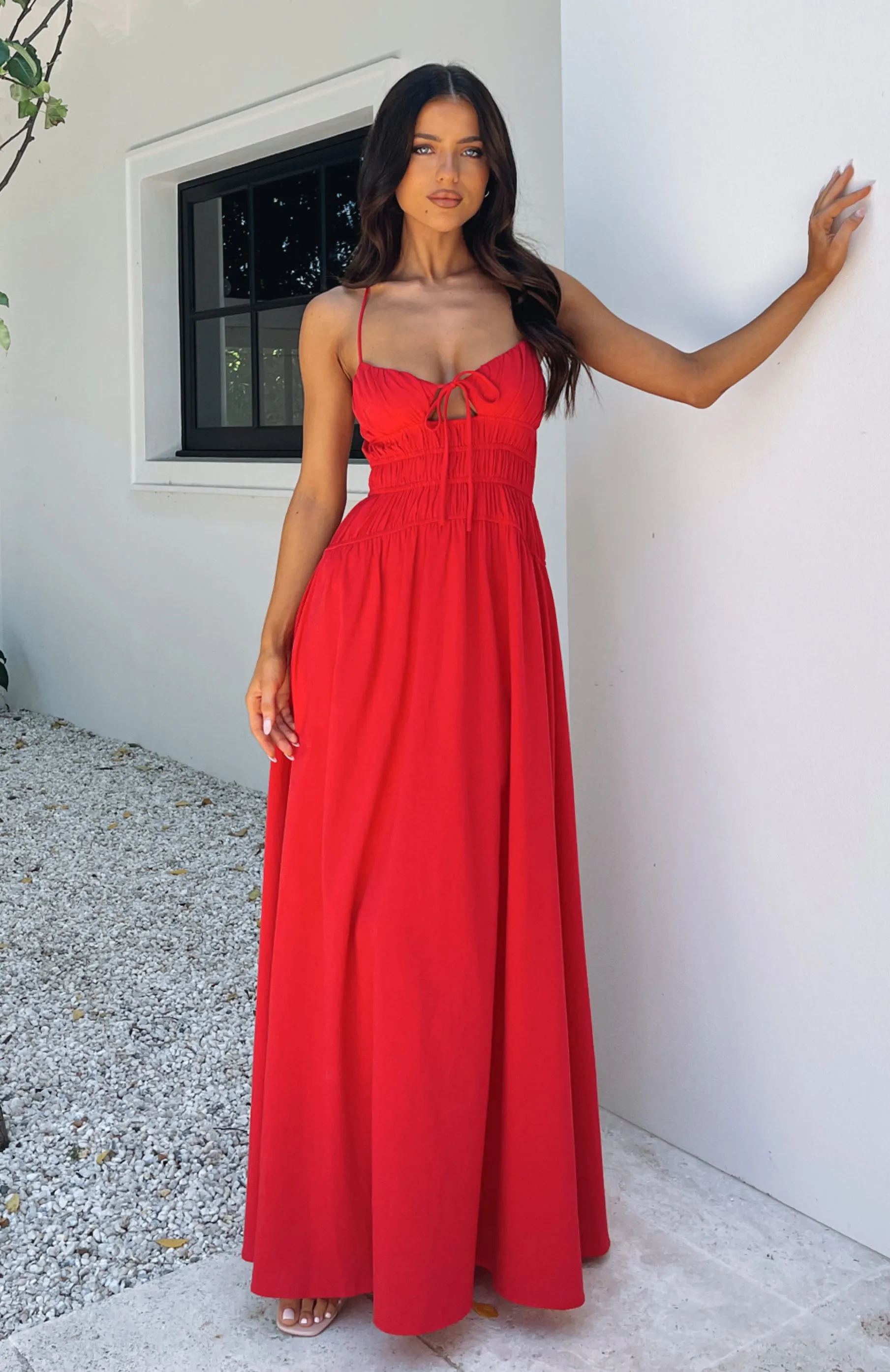 Late Morning Maxi Dress Red sold by White Fox Boutique