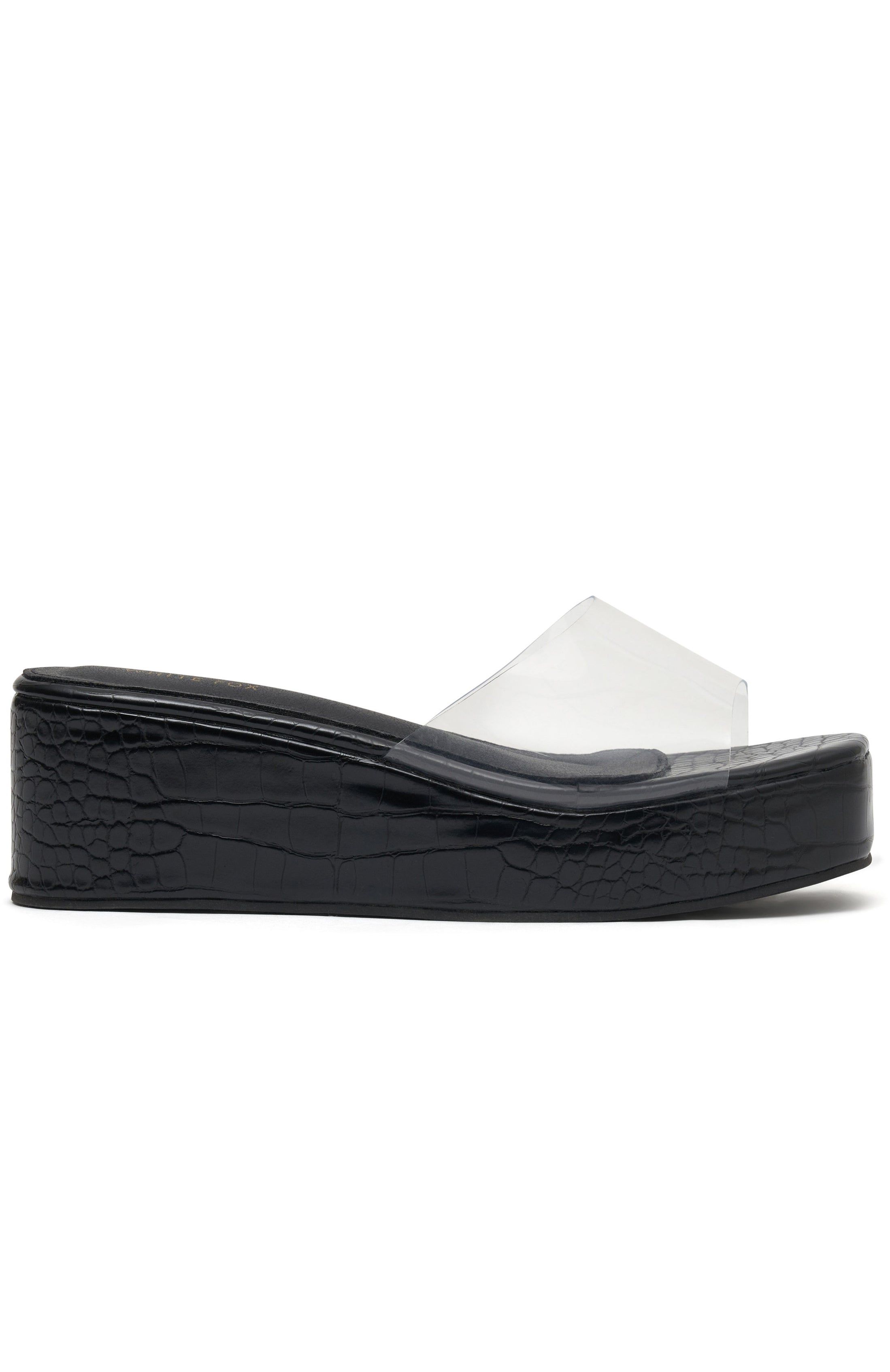 Rayna Platform Slides Black Croc sold by White Fox Boutique product image thumbnail 2