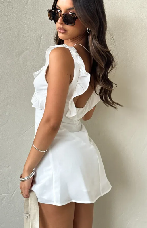 Doubt It Mini Dress White sold by White Fox Boutique