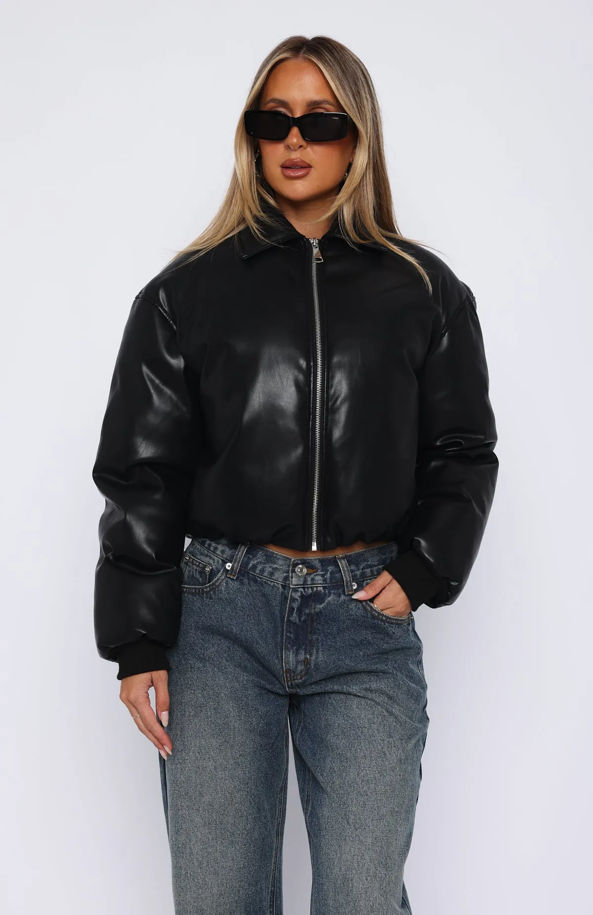 Urban Edge PU Jacket Black sold by White Fox Boutique product image thumbnail 3