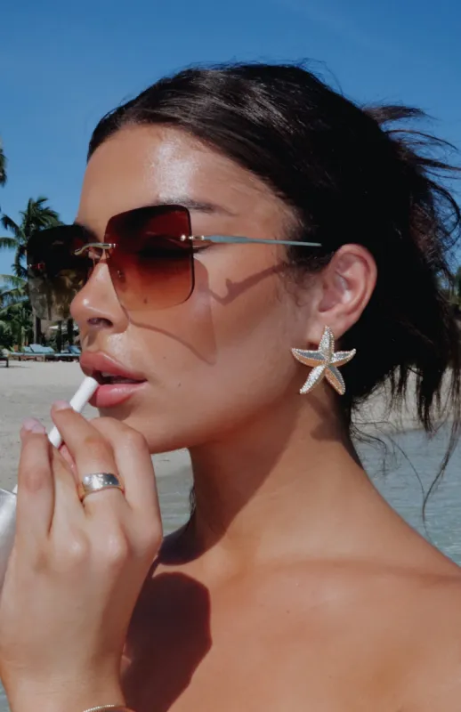 Golden Days Stud Earrings Gold sold by White Fox Boutique