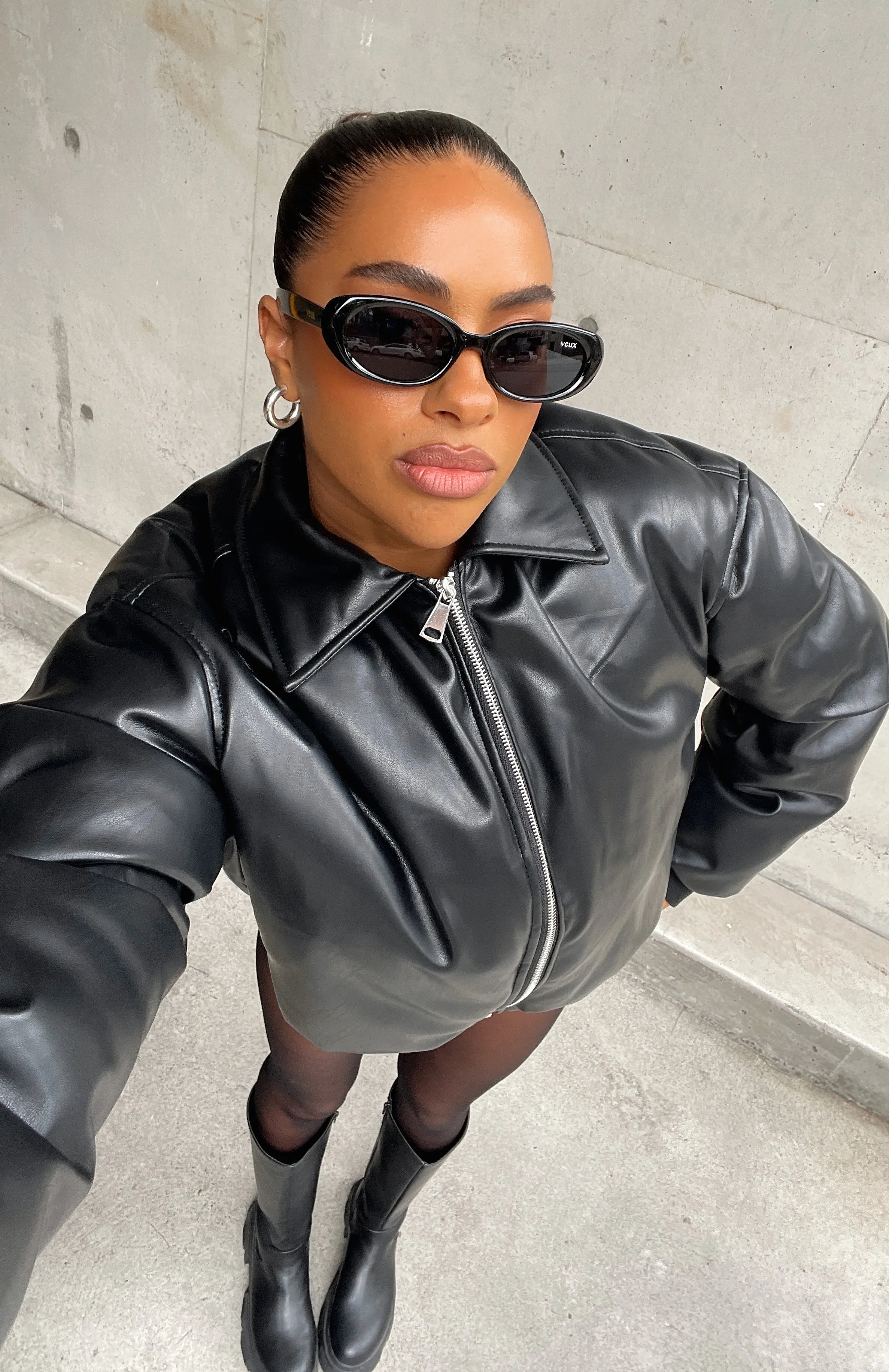 Urban Edge PU Jacket Black sold by White Fox Boutique