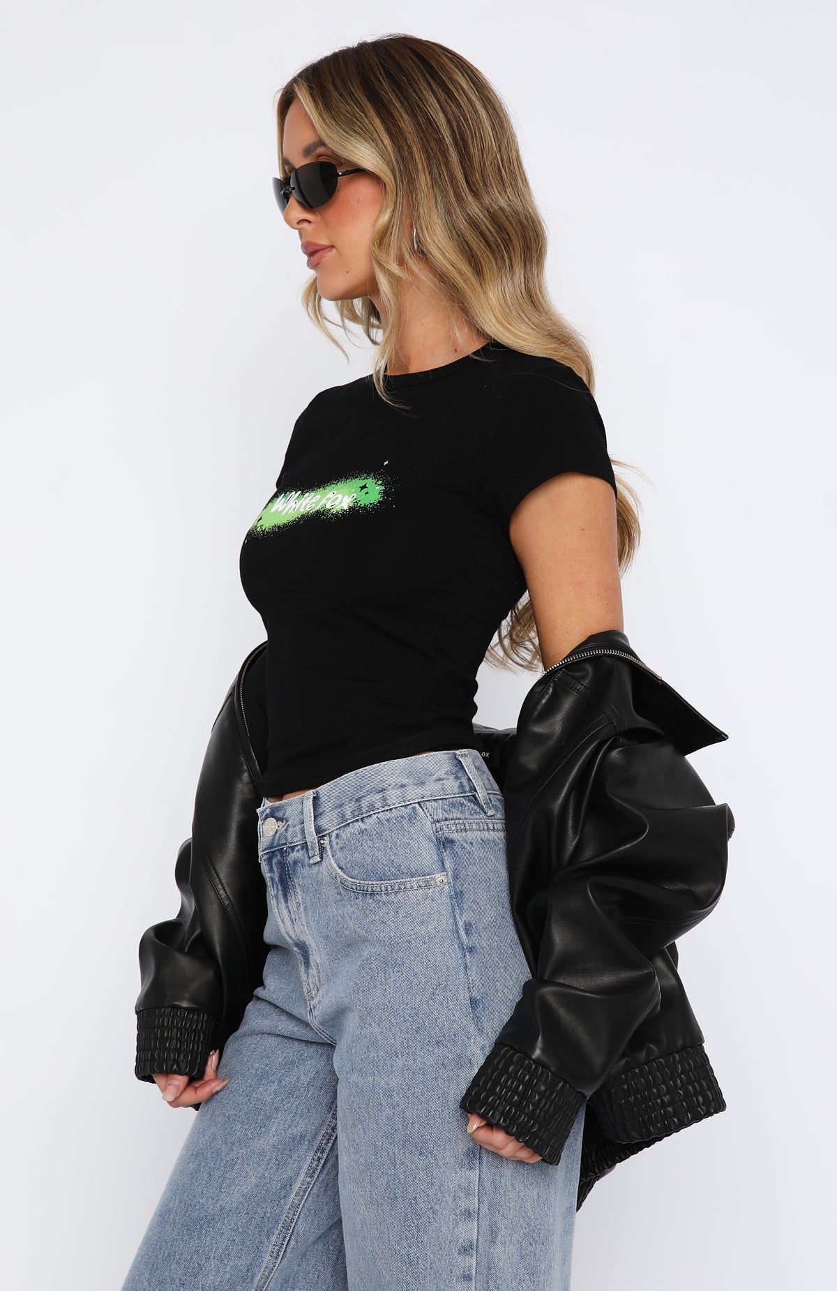 She's Unstoppable Baby Tee Black sold by White Fox Boutique product image thumbnail 3