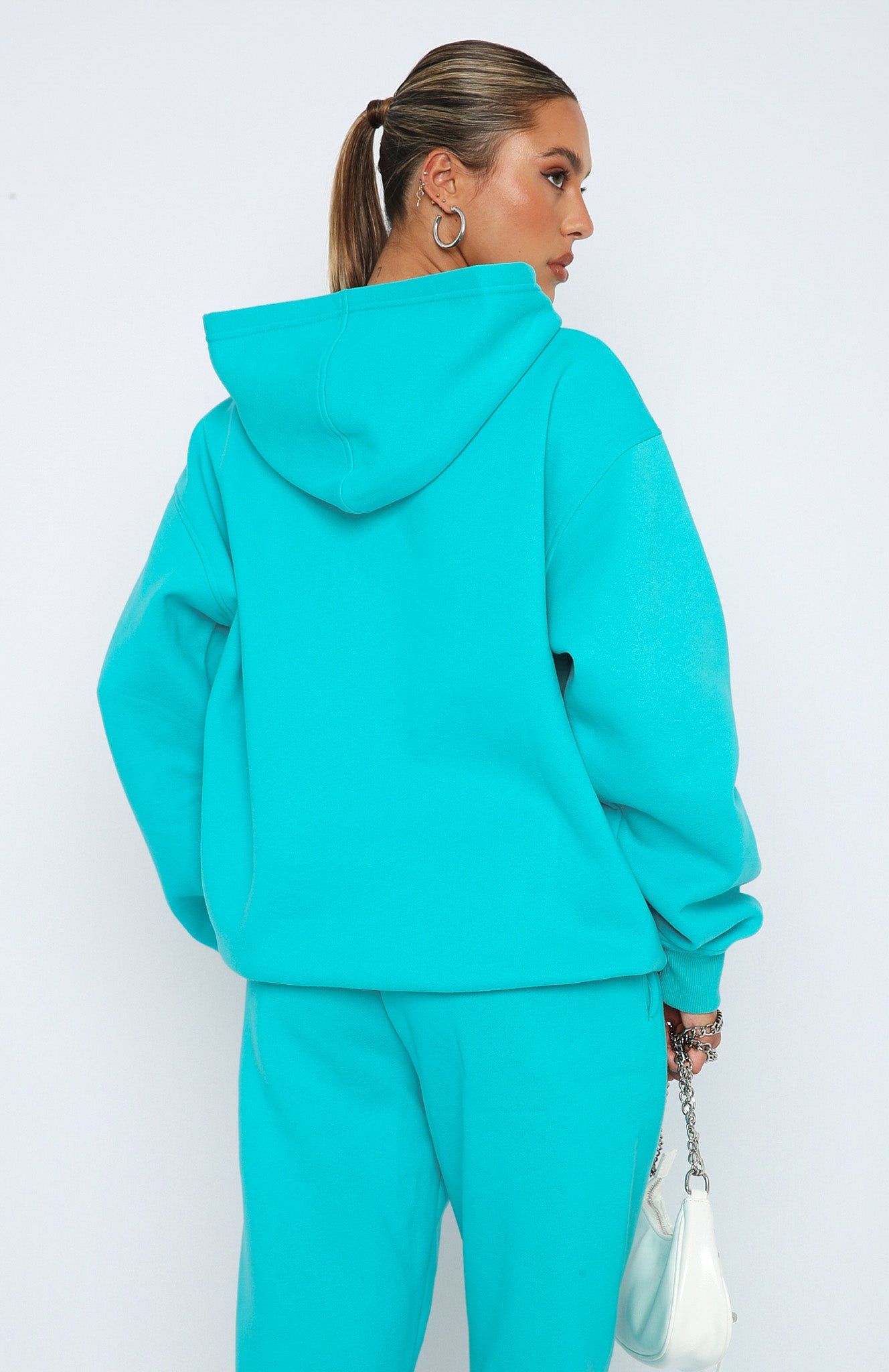 Future Forward Oversized Hoodie Arctic Blue sold by White Fox Boutique product image thumbnail 4