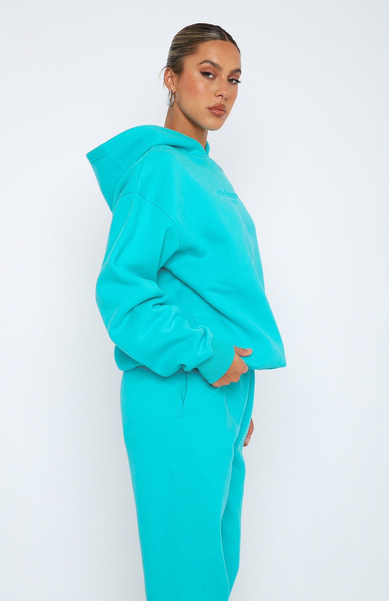 Future Forward Oversized Hoodie Arctic Blue sold by White Fox Boutique product image thumbnail 3
