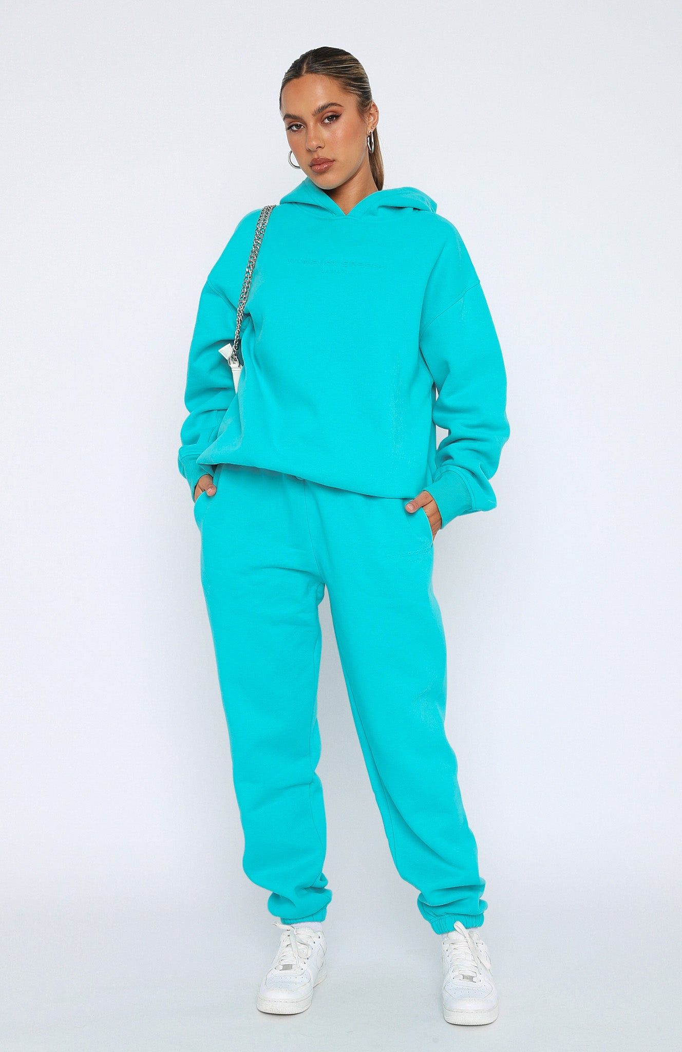 Future Forward Oversized Hoodie Arctic Blue sold by White Fox Boutique product image thumbnail 5