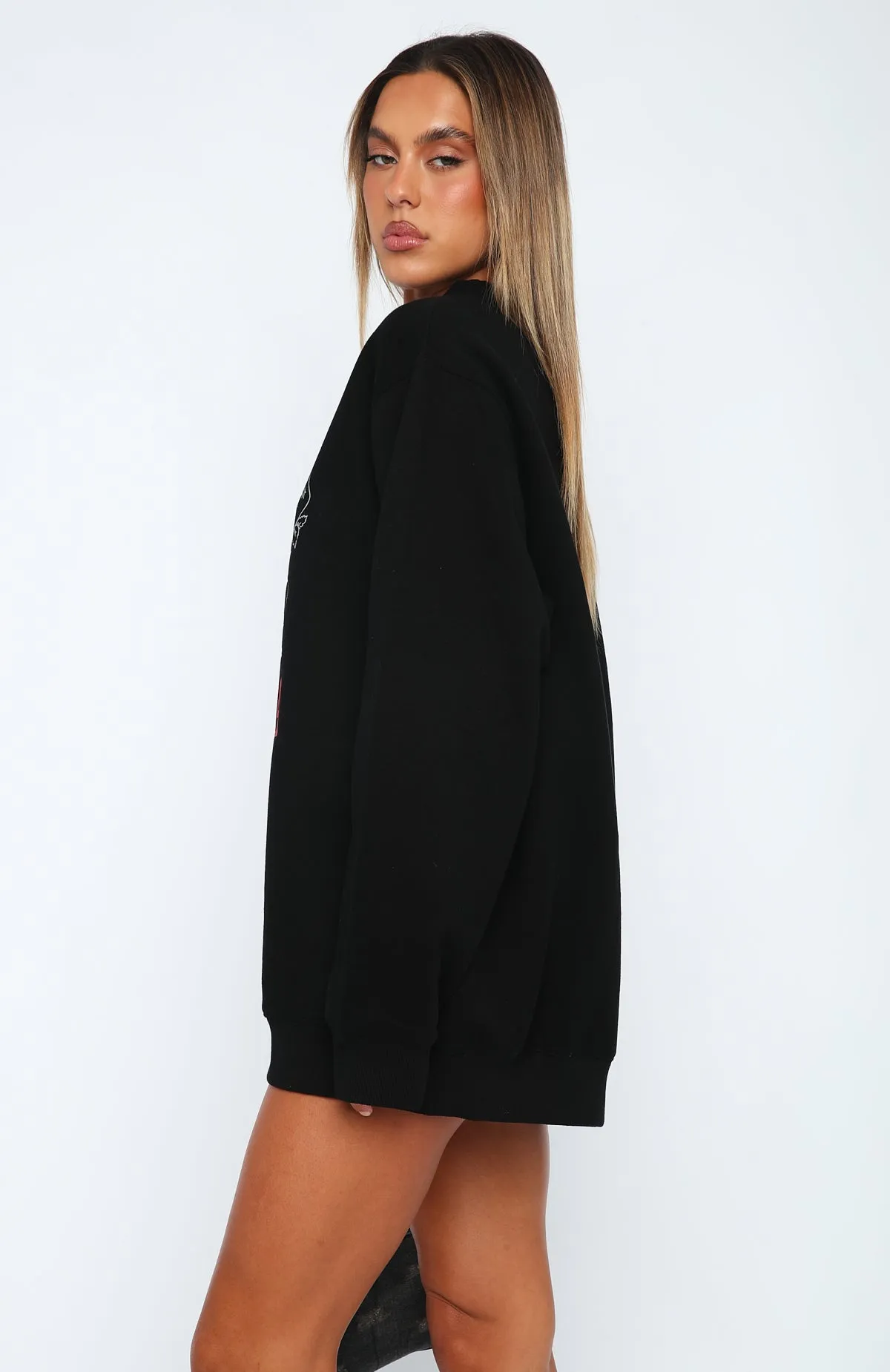 Situationship Oversized Sweater Black sold by White Fox Boutique product image thumbnail 3