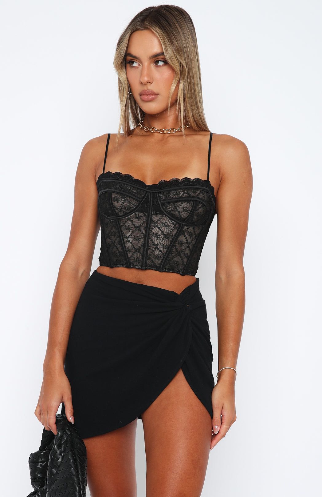 Chase Our Love Bustier Black Lace sold by White Fox Boutique product image thumbnail 2