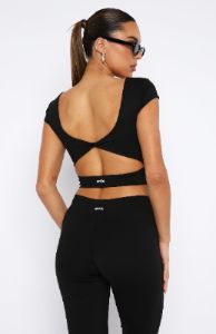 Keep Going Top Black sold by White Fox Boutique