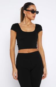 Keep Going Top Black sold by White Fox Boutique
