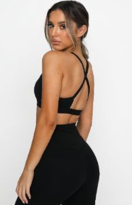 Active Support Sports Bra Black sold by White Fox Boutique