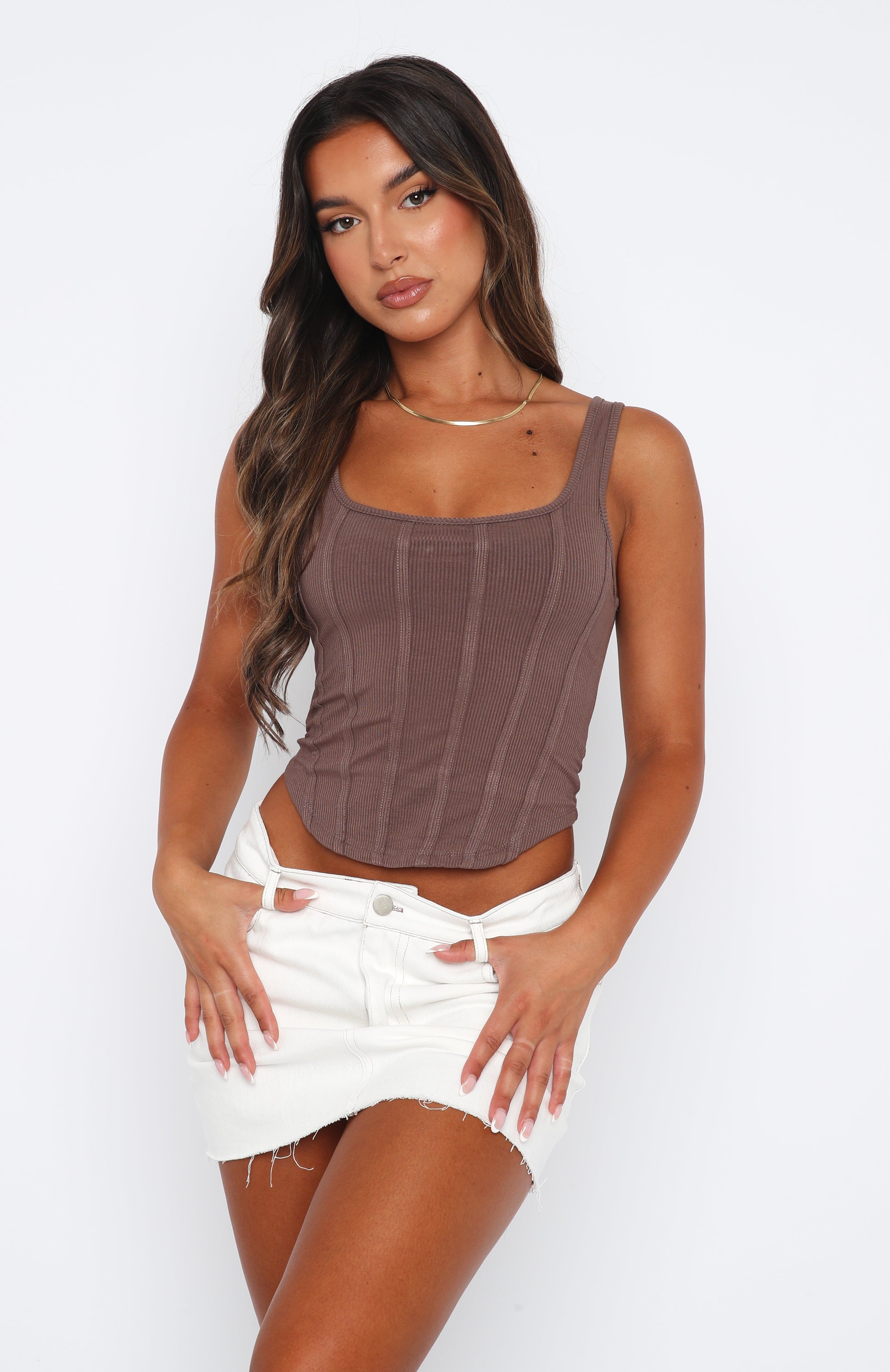 One Kiss Top Mocha sold by White Fox Boutique product image thumbnail 2
