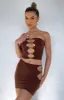 Built Like This Mini Skirt Chocolate sold by White Fox Boutique