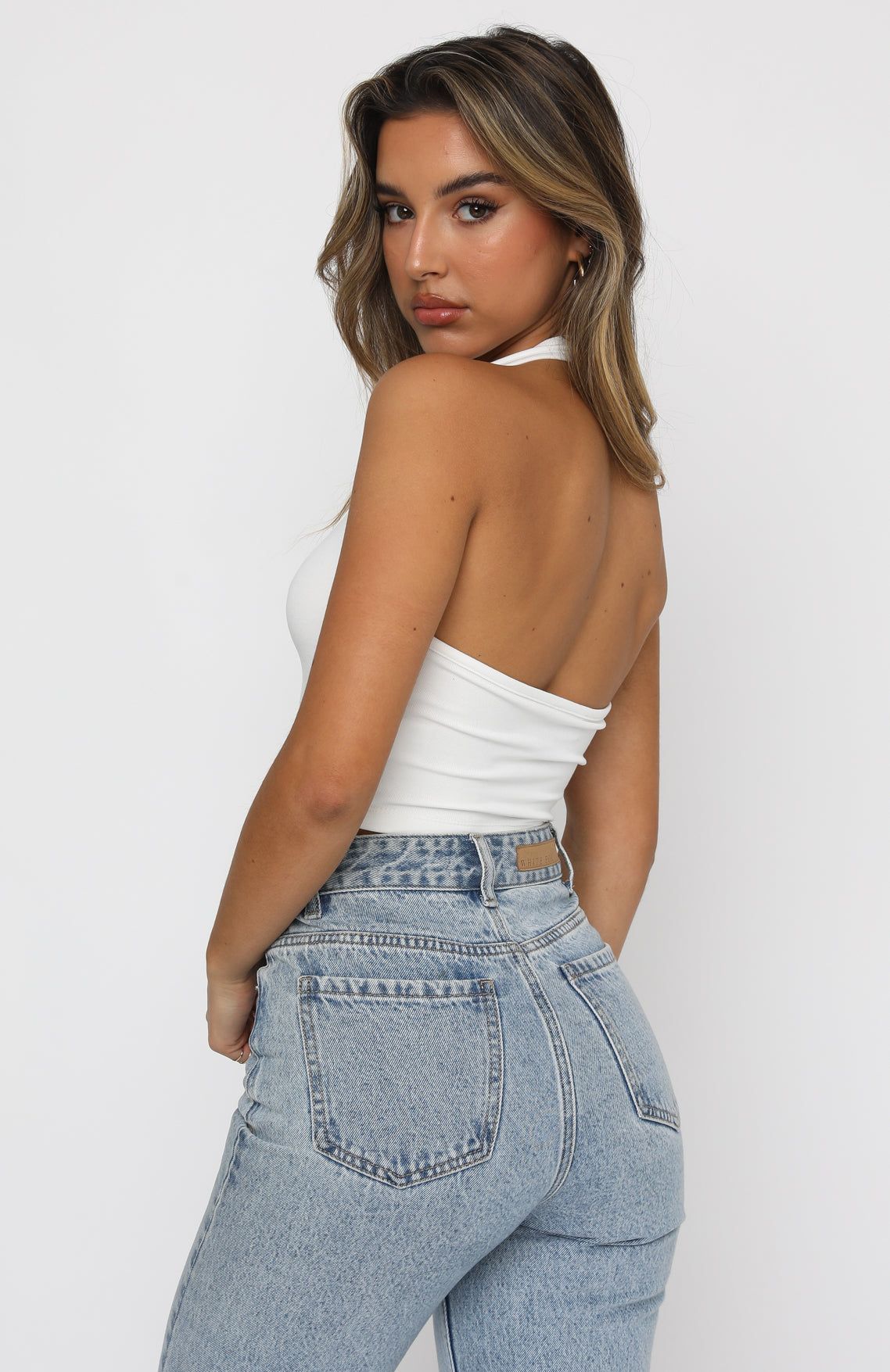 In The Loop Crop White sold by White Fox Boutique product image thumbnail 4