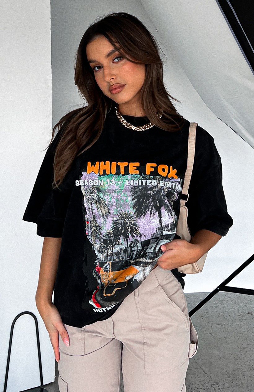 Season 13 Oversized Tee Black Acid Wash sold by White Fox Boutique product image thumbnail 5