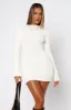 Get On Down Long Sleeve Knit Mini Dress Off White sold by White Fox Boutique