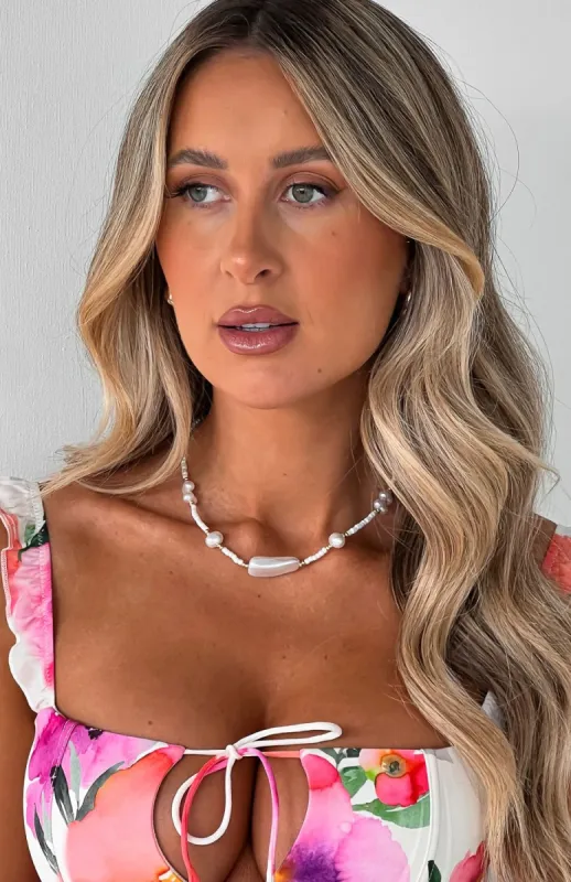 Island Girl Pearl Necklace Gold sold by White Fox Boutique