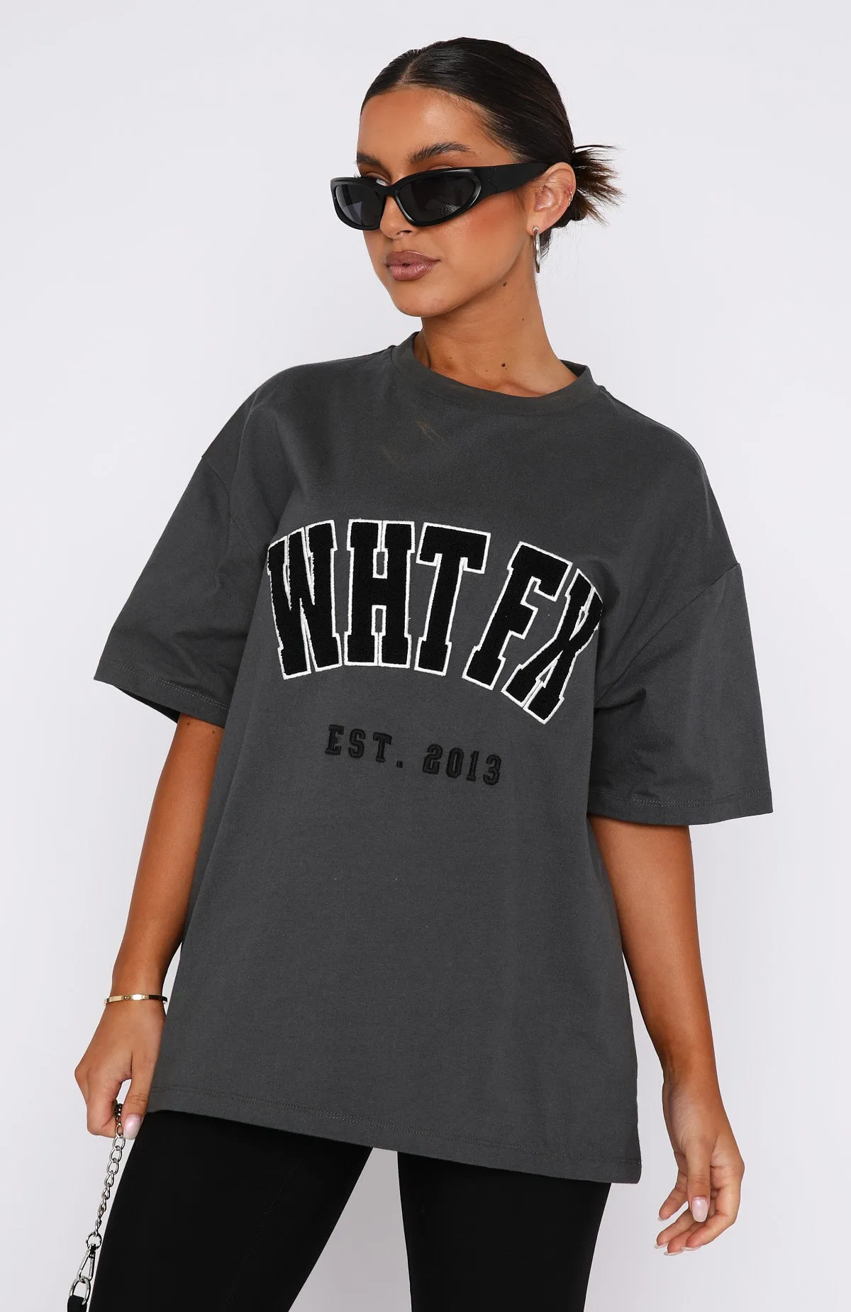 Give It Away Oversized Tee Charcoal sold by White Fox Boutique product image thumbnail 2