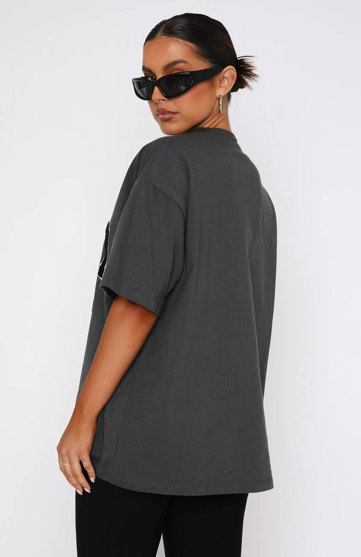Give It Away Oversized Tee Charcoal sold by White Fox Boutique product image thumbnail 4