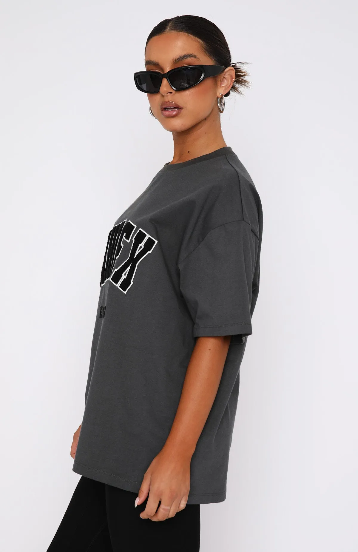 Give It Away Oversized Tee Charcoal sold by White Fox Boutique product image thumbnail 3