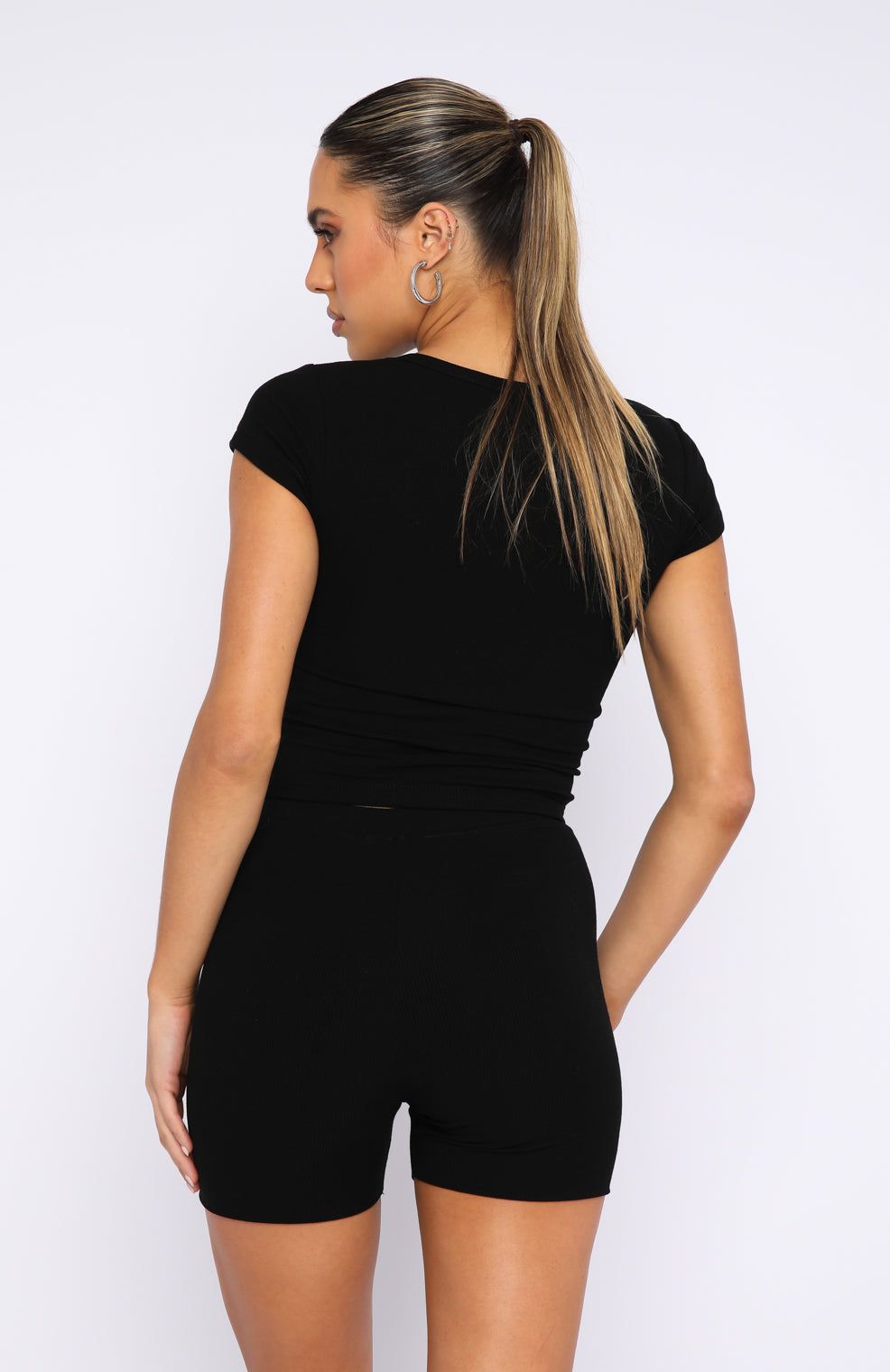 Project 5 Ribbed Baby Tee Ink sold by White Fox Boutique product image thumbnail 4