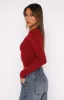 Only For Tonight Long Sleeve Top Wine sold by White Fox Boutique