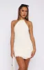 Two Faced Mini Dress Cream sold by White Fox Boutique