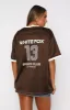 Leaving Messages Oversized Jersey Chocolate sold by White Fox Boutique