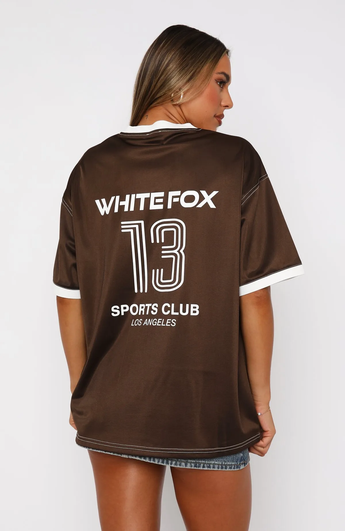 Leaving Messages Oversized Jersey Chocolate sold by White Fox Boutique product image thumbnail 4