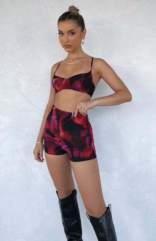 Unavailable Hot Pants Pink Flame Print sold by White Fox Boutique
