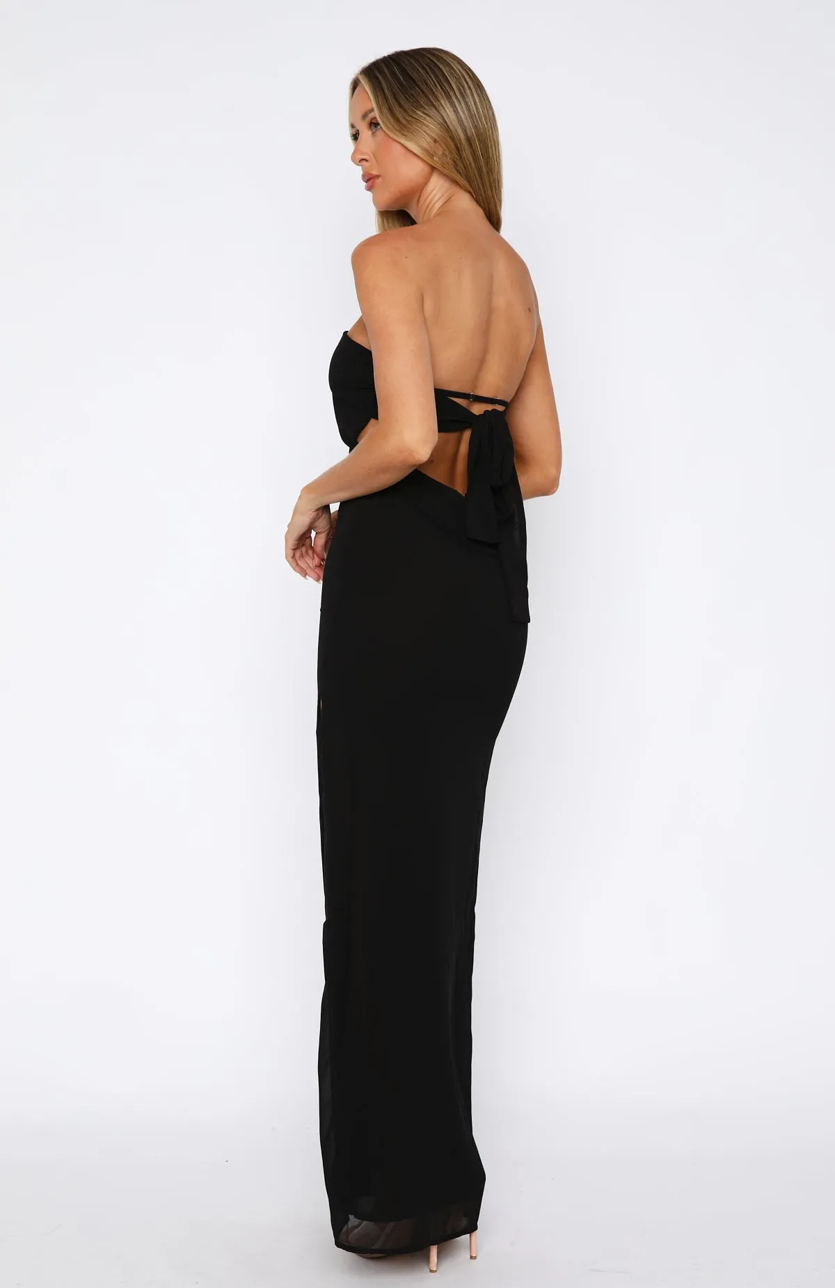 Leave You Alone Maxi Dress Black sold by White Fox Boutique product image thumbnail 4
