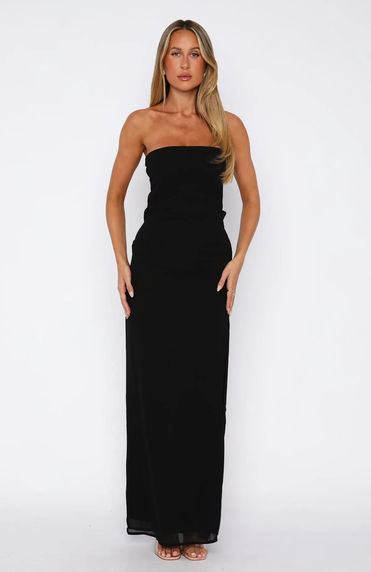 Leave You Alone Maxi Dress Black sold by White Fox Boutique product image thumbnail 2