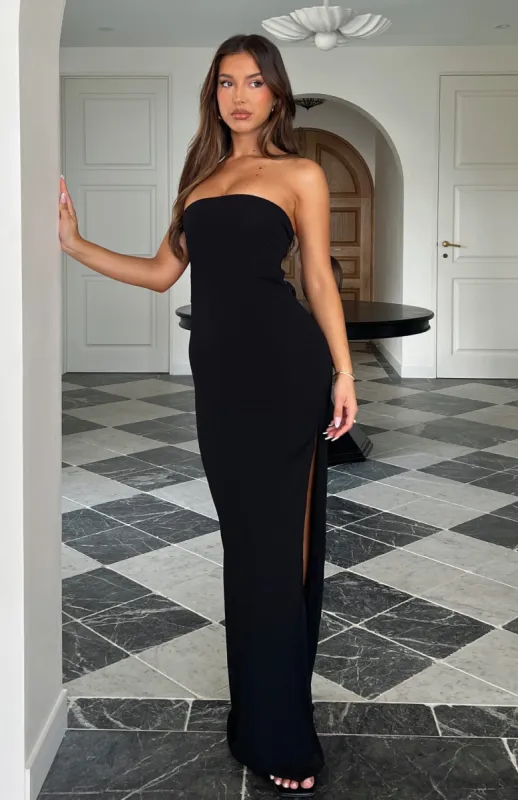 Leave You Alone Maxi Dress Black sold by White Fox Boutique