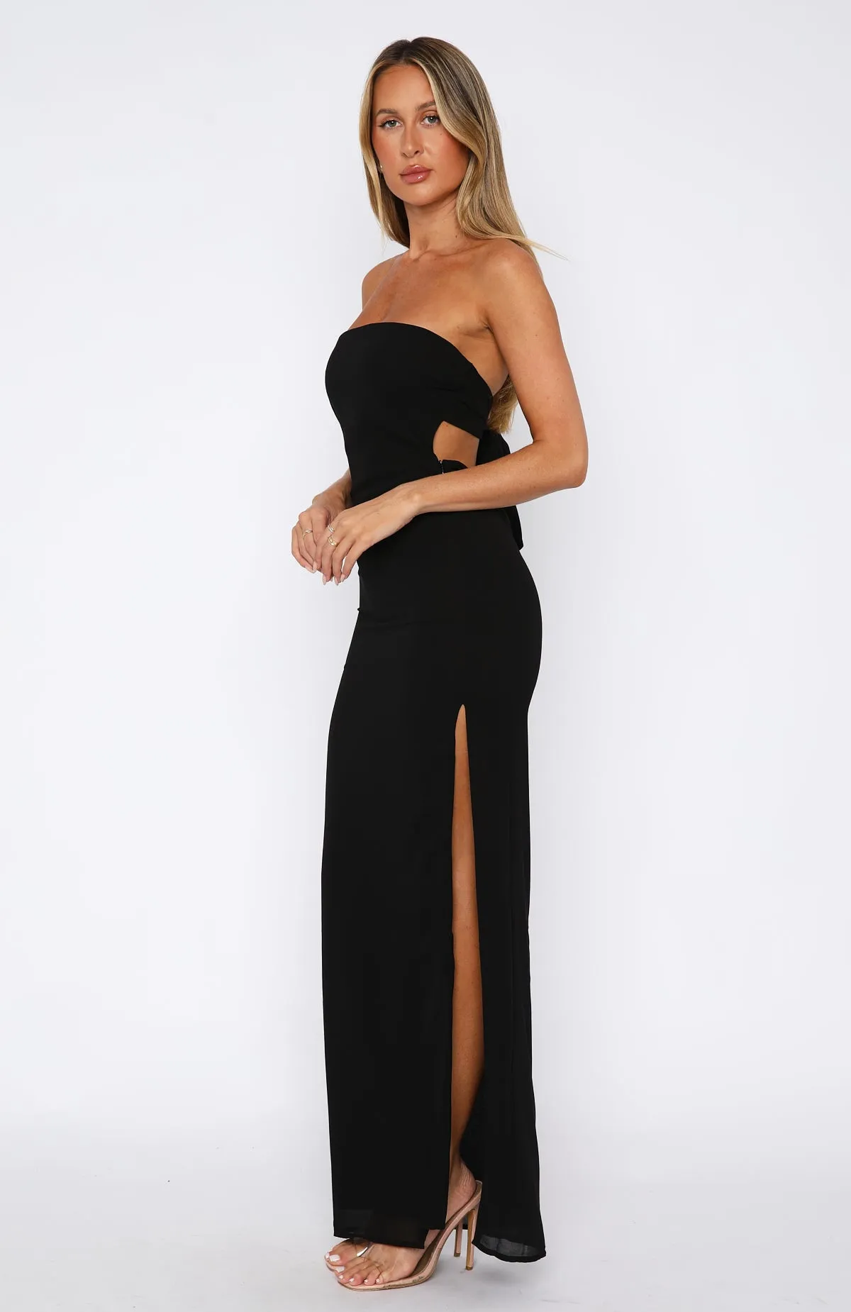 Leave You Alone Maxi Dress Black sold by White Fox Boutique product image thumbnail 3