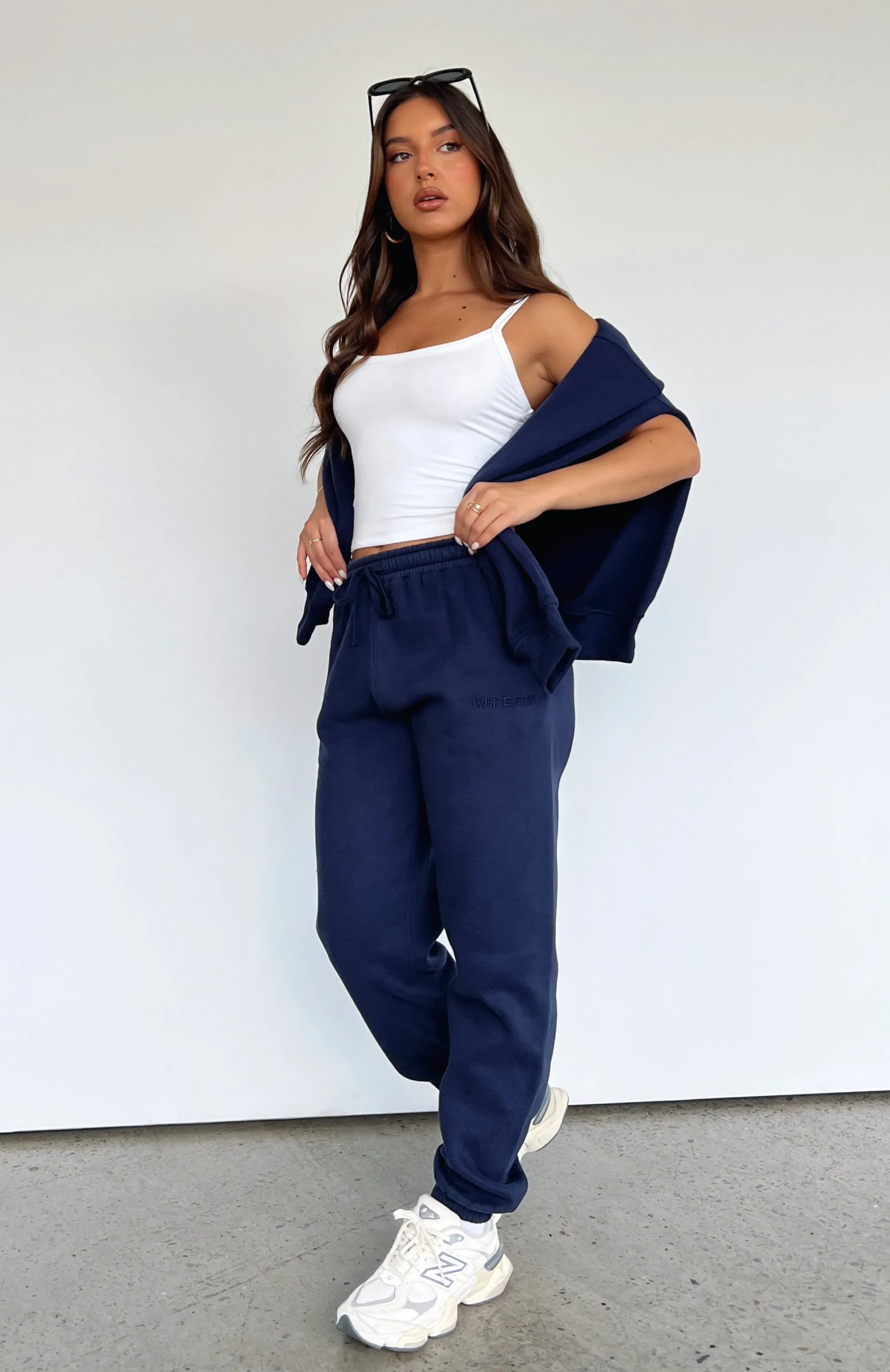 Stay Lifted Sweatpants Navy sold by White Fox Boutique product image thumbnail 5