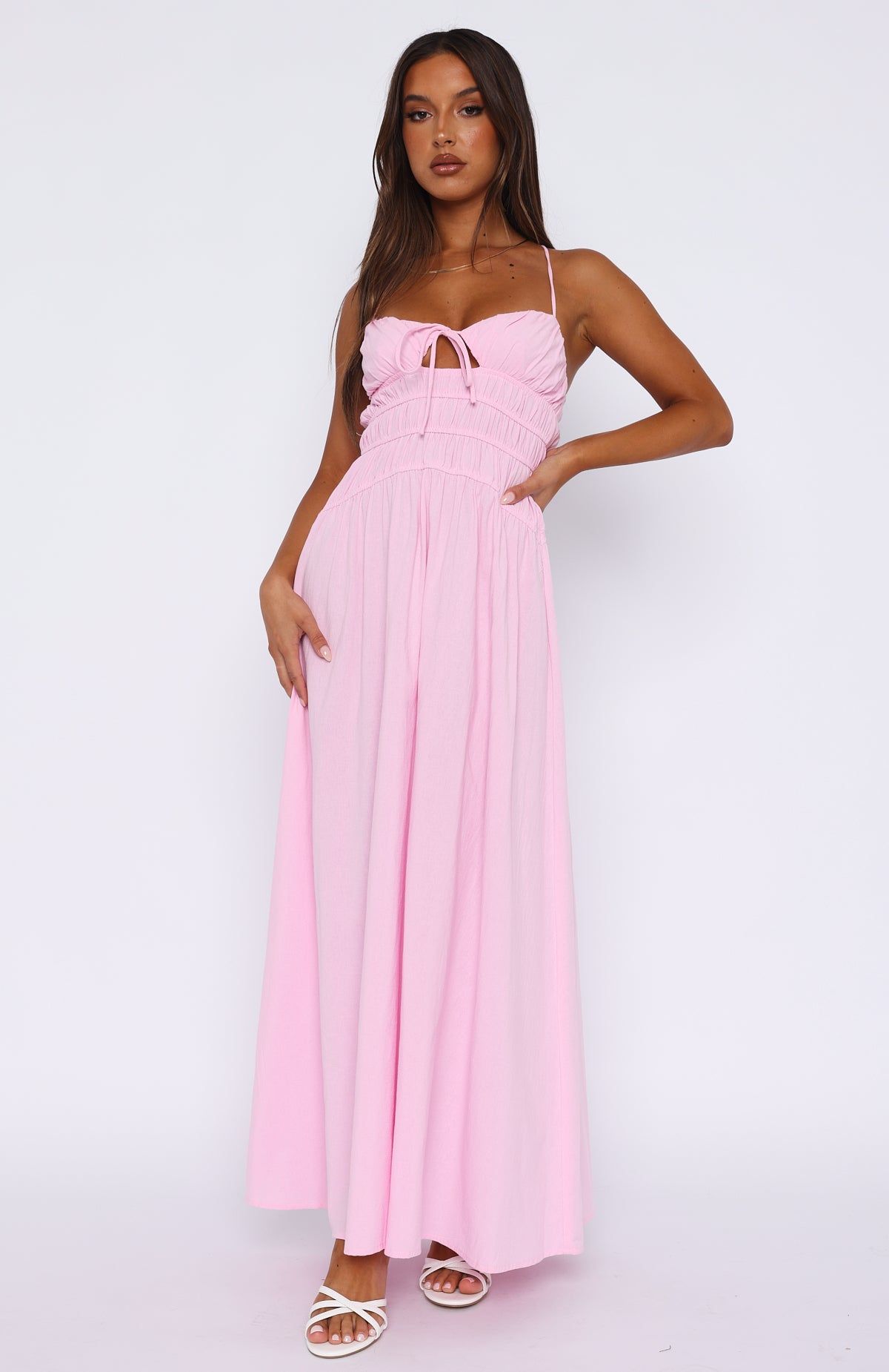 Late Morning Maxi Dress Pink sold by White Fox Boutique product image thumbnail 2
