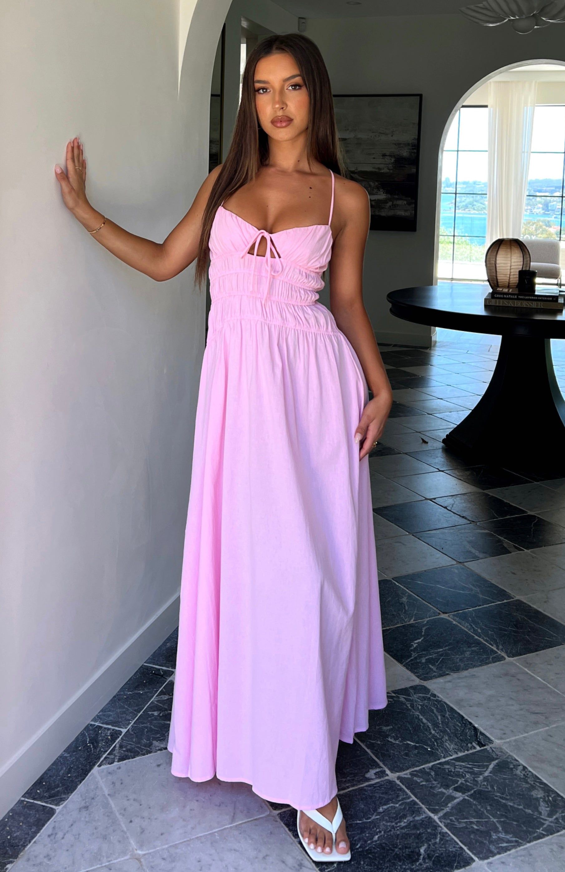 Late Morning Maxi Dress Pink sold by White Fox Boutique