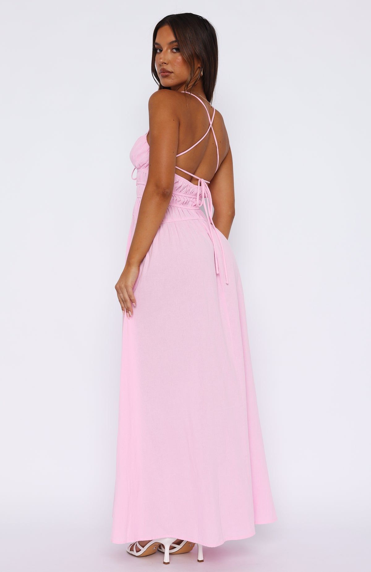 Late Morning Maxi Dress Pink sold by White Fox Boutique product image thumbnail 4