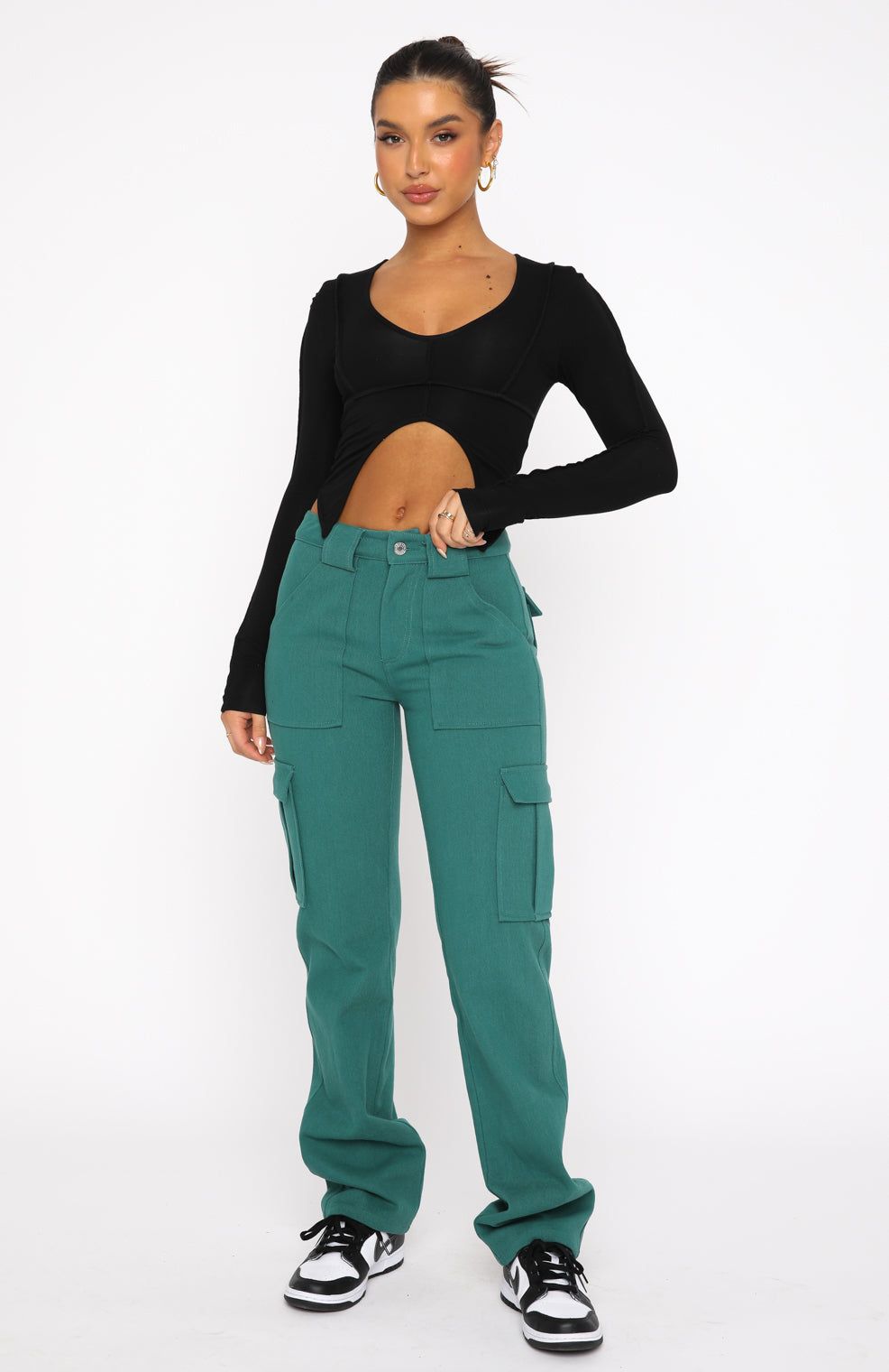 Someone To You Pants Fern Green sold by White Fox Boutique product image thumbnail 5