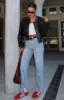 Stevie High Rise Straight Leg Jeans Light Blue Wash sold by White Fox Boutique