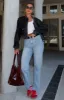 Stevie High Rise Straight Leg Jeans Light Blue Wash sold by White Fox Boutique