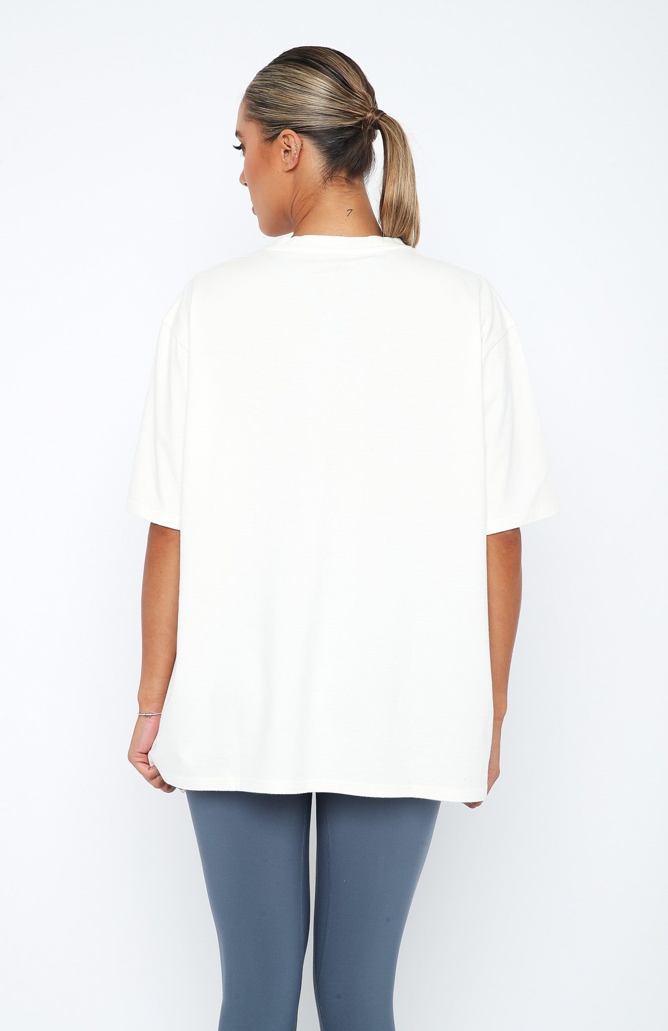 Nate Oversized T-Shirt White sold by White Fox Boutique product image thumbnail 5