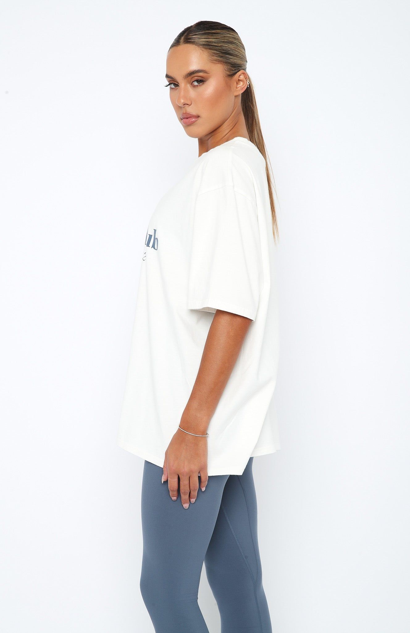 Nate Oversized T-Shirt White sold by White Fox Boutique product image thumbnail 4