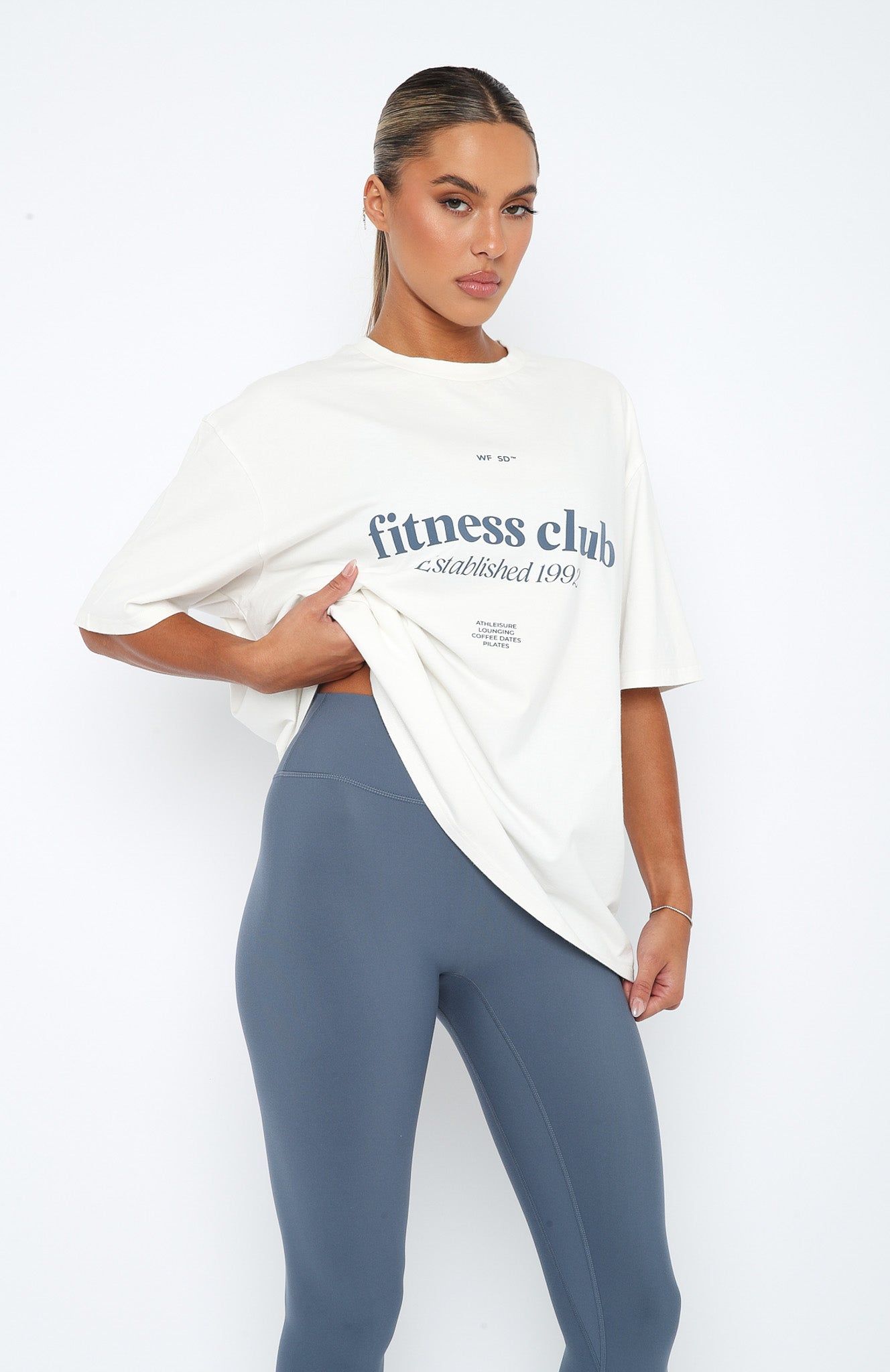 Nate Oversized T-Shirt White sold by White Fox Boutique product image thumbnail 2